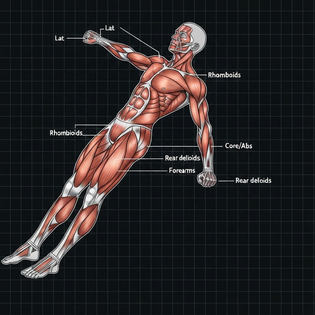 Front Lever Muscle Activation Diagram