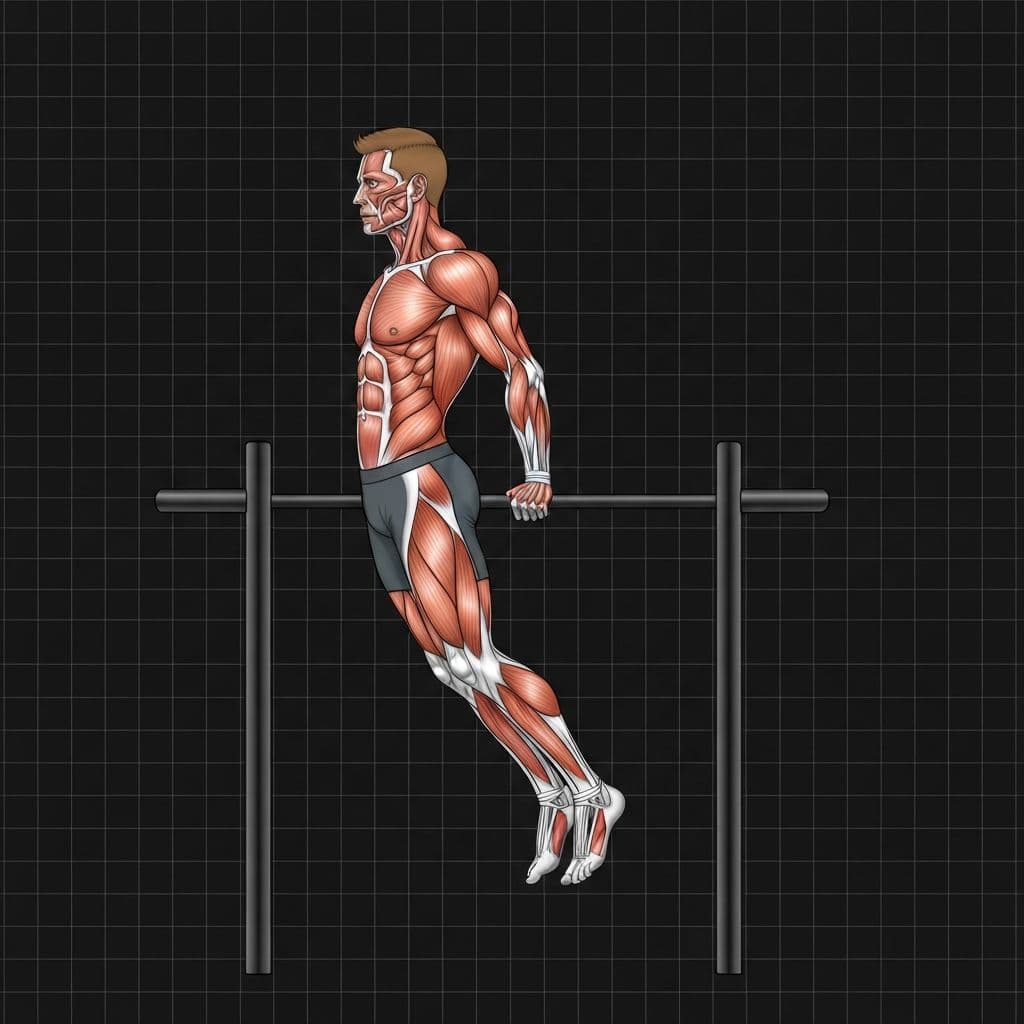 Muscle-Up Muscle Activation Diagram